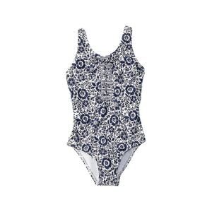 Splendid Littles Girl's Check Please One-Piece Swimsuit Navy Size 8